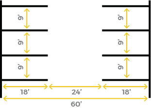 parking lot design dimensions