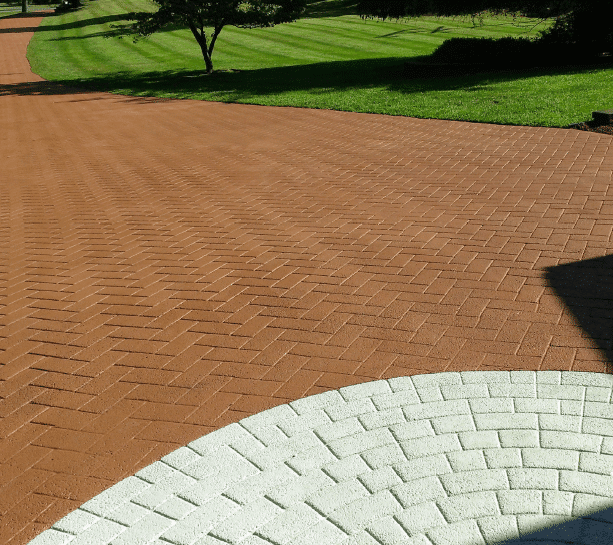 Capa de sello de color para pavimento de asfalto impreso y texturizado. Revestimiento de color de asfalto. ColorPave HD 500. SealMaster