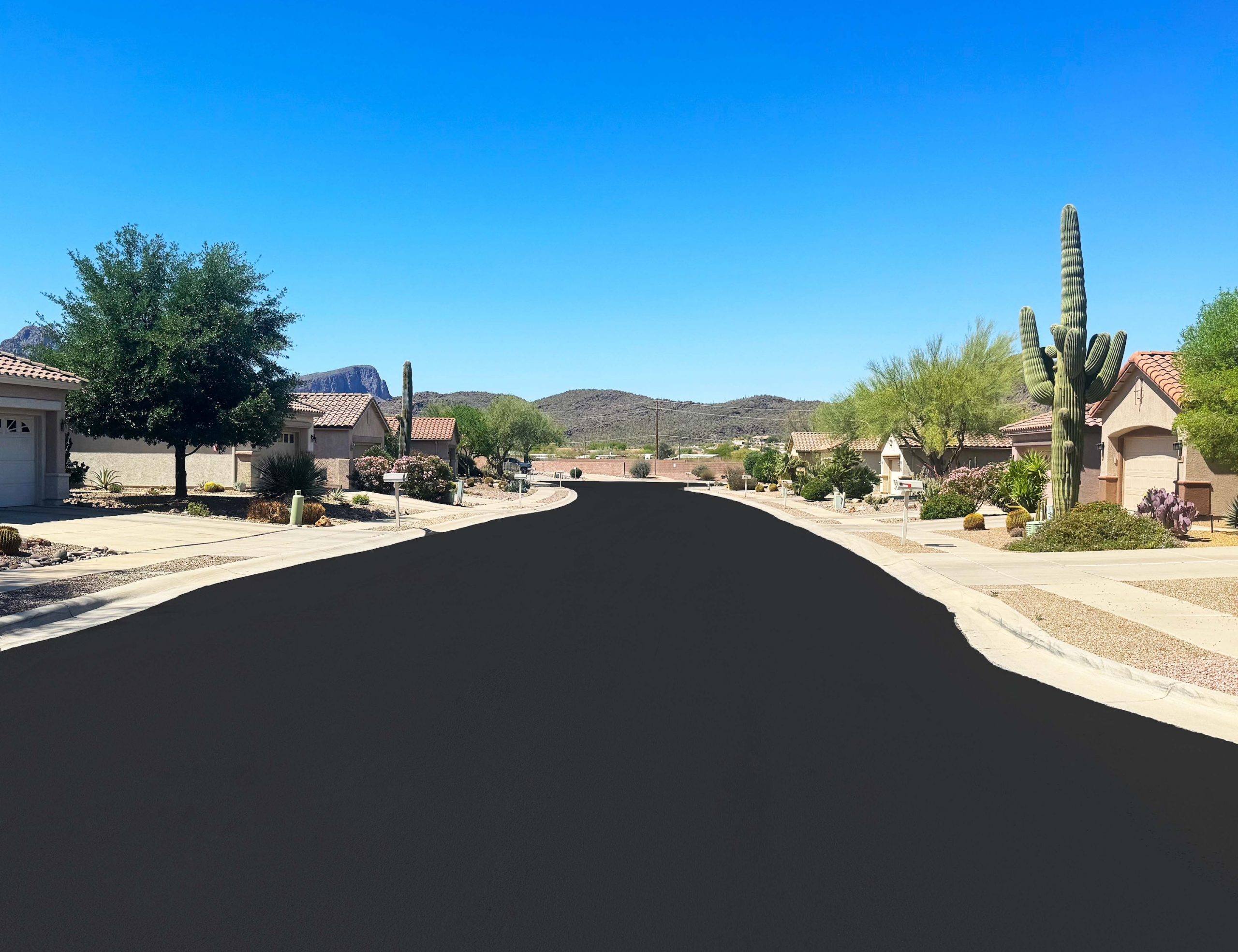 SealMaster Phoenix Liquid Road Bituminous Sealer Application on Residential Road
