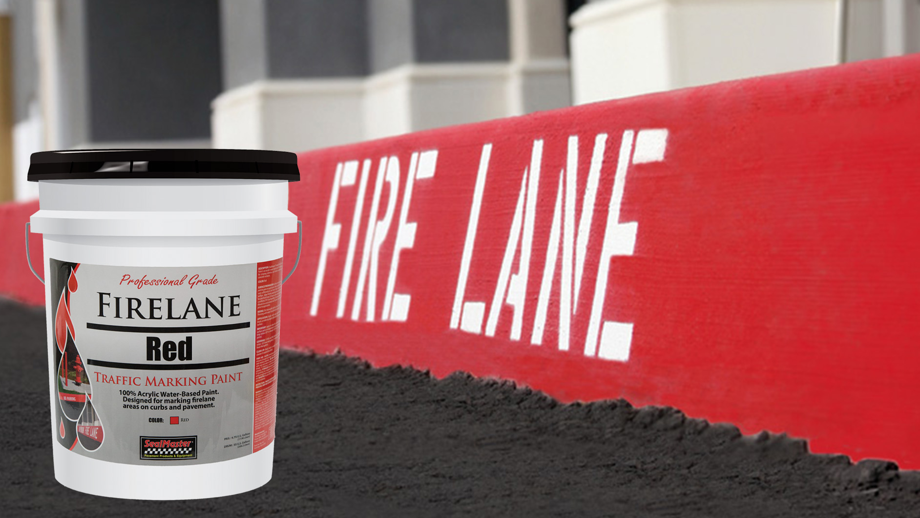 How to stripe a parking lot with SealMaster Firelane Red Traffic Marking Paint