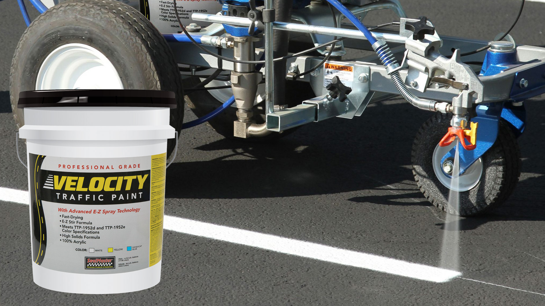 How to stripe a parking lot with SealMaster Velocity Traffic Marking Paint