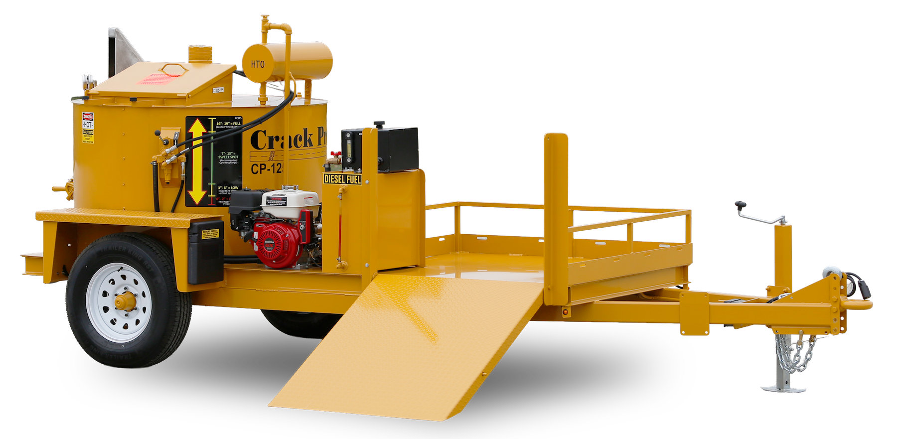 Crack Pro Gravity Flow Melters Máquinas de fundición por gravedad «Crack Pro» de SealMaster para el sellado de grietas mediante vertido en caliente en carreteras, calles y otras superficies.
