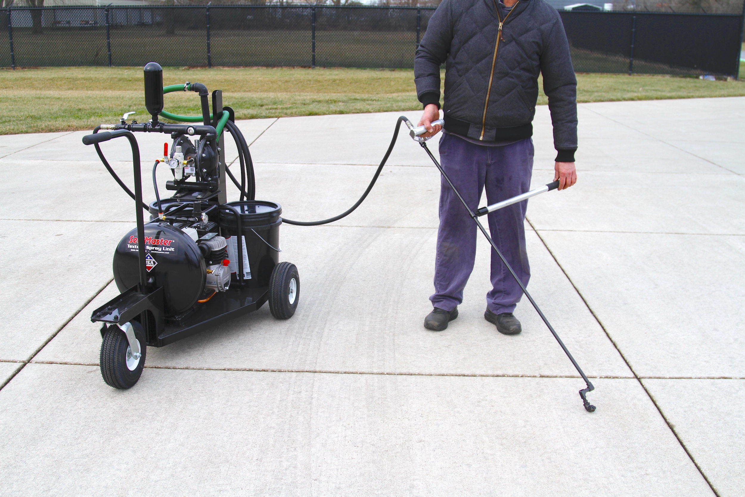 SealMaster CrackPro 2500 cold-pour crack filler application unit.