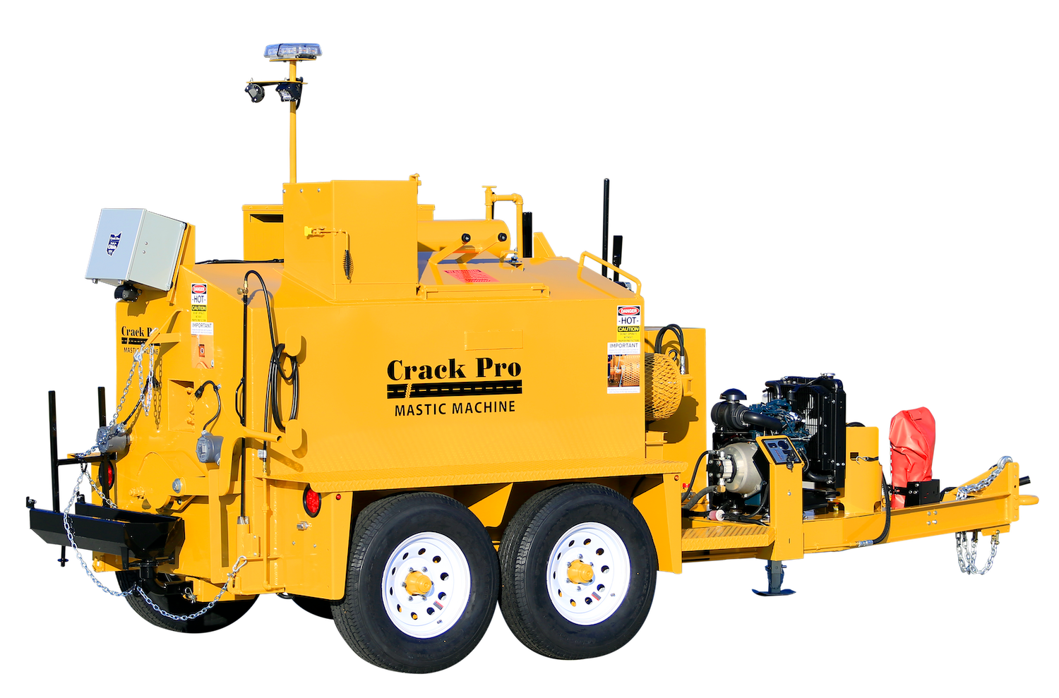 SealMaster CrackPro Mastic machine, oil-jacketed melter applicator, hot rubberized asphalt mastic applicator