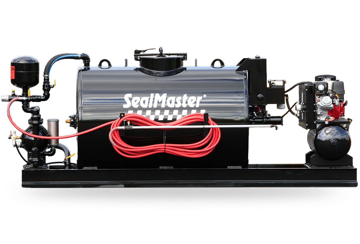 SealCoat spray System trailer, equipo de aerosol SealCoat, equipo de sealcoating, TR 575 SprayMaster trailer, SealMaster